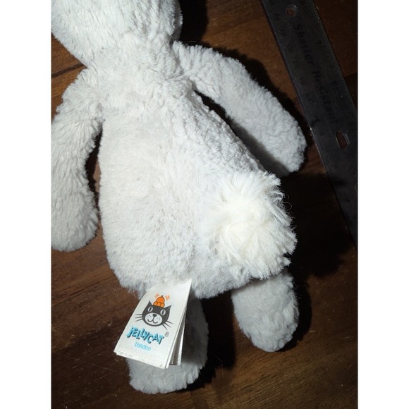 Jellycat SMALL BASHFUL GREY BUNNY Little Plush Gray Stuffed Animal Rabbit Toy - Picture 4 of 5